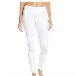 ALO Yoga High Waisted Moto Leggings, Sm, white
